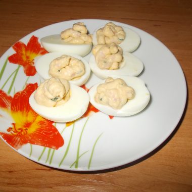 Vajcia plnené syrovou pomazánkou