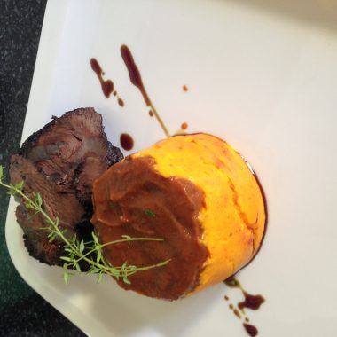 hovädzie líčka shokkaido pyré