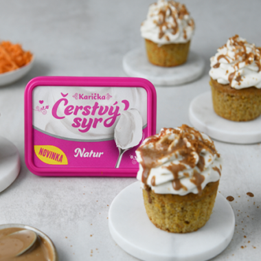Mrkvové cupcakes s vanilkovým krémom