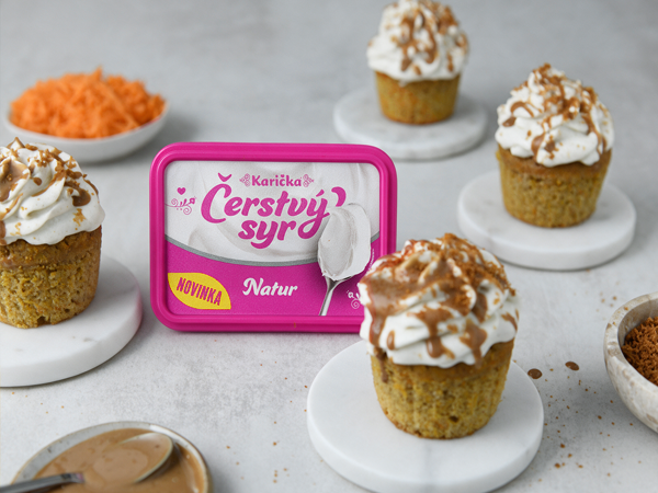 Mrkvové cupcakes s vanilkovým krémom